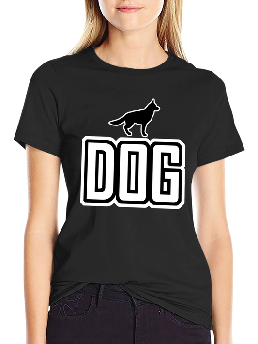 Dog Silhouette Graphic T-Shirt