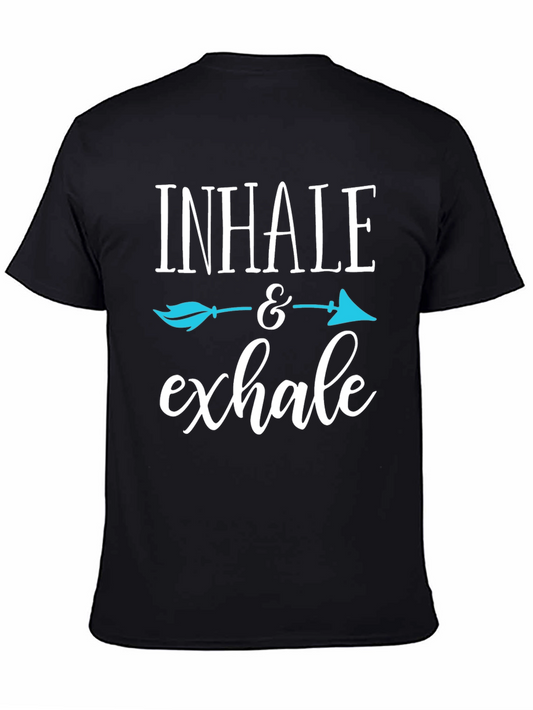 Inhale Exhale Graphic Tee - Relaxing Yoga Shirt