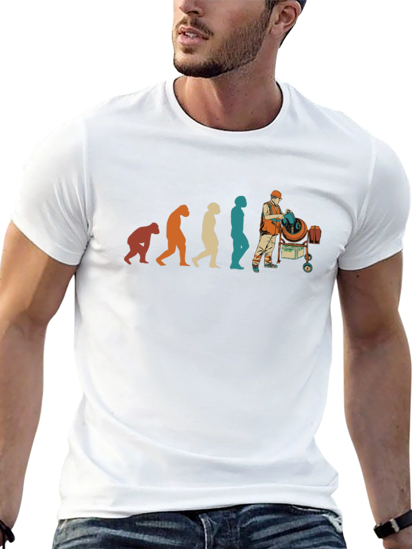 Evolution of Construction Worker Tee