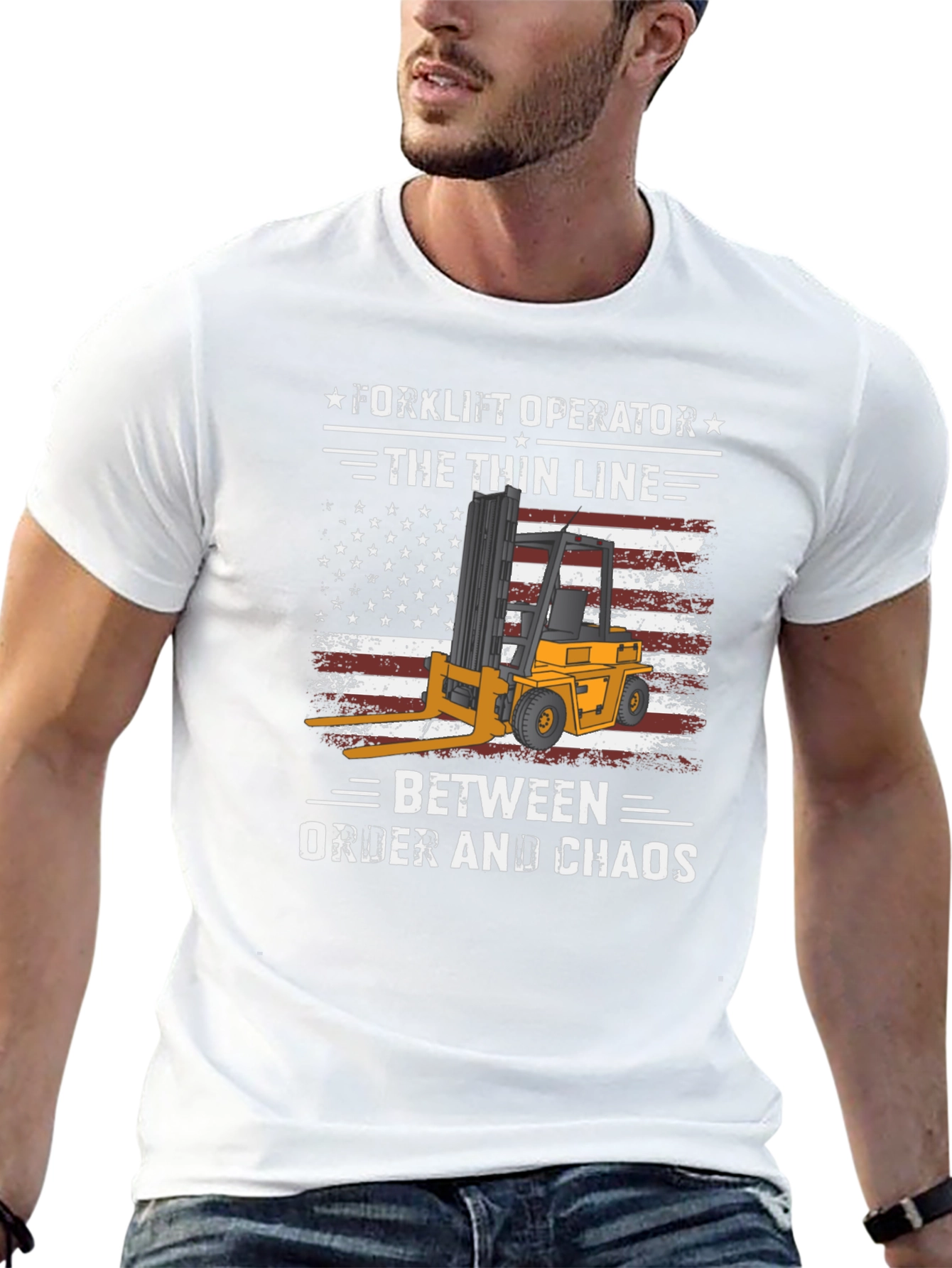 Forklift Operator - Thin Line Tee
