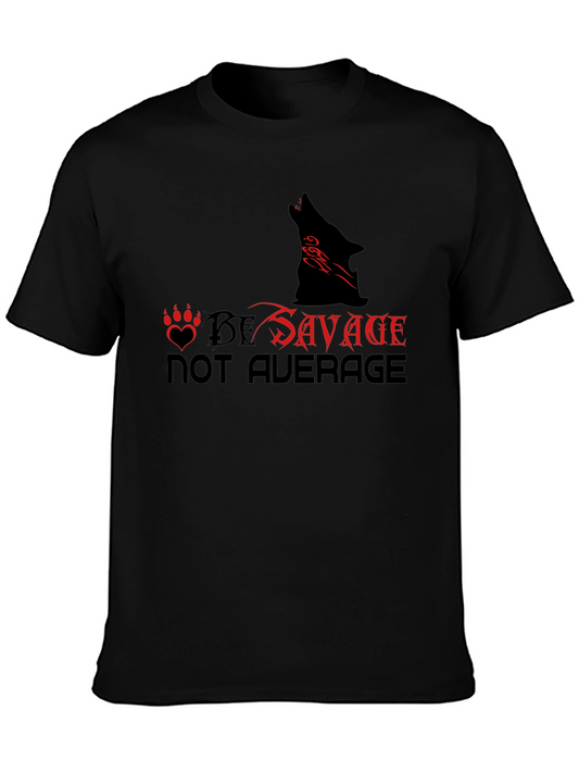 Be Savage Graphic Tee - Wolf Design