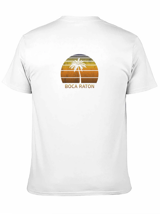 Boca Raton Palm Sunset Tee