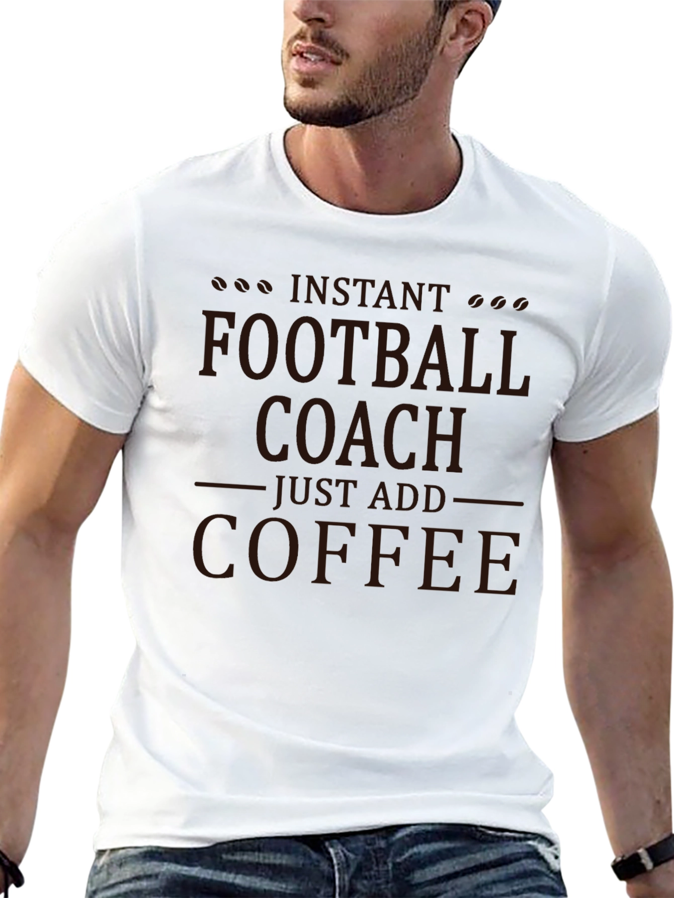 Instant Football Coach T-Shirt - Just Add Coffee!