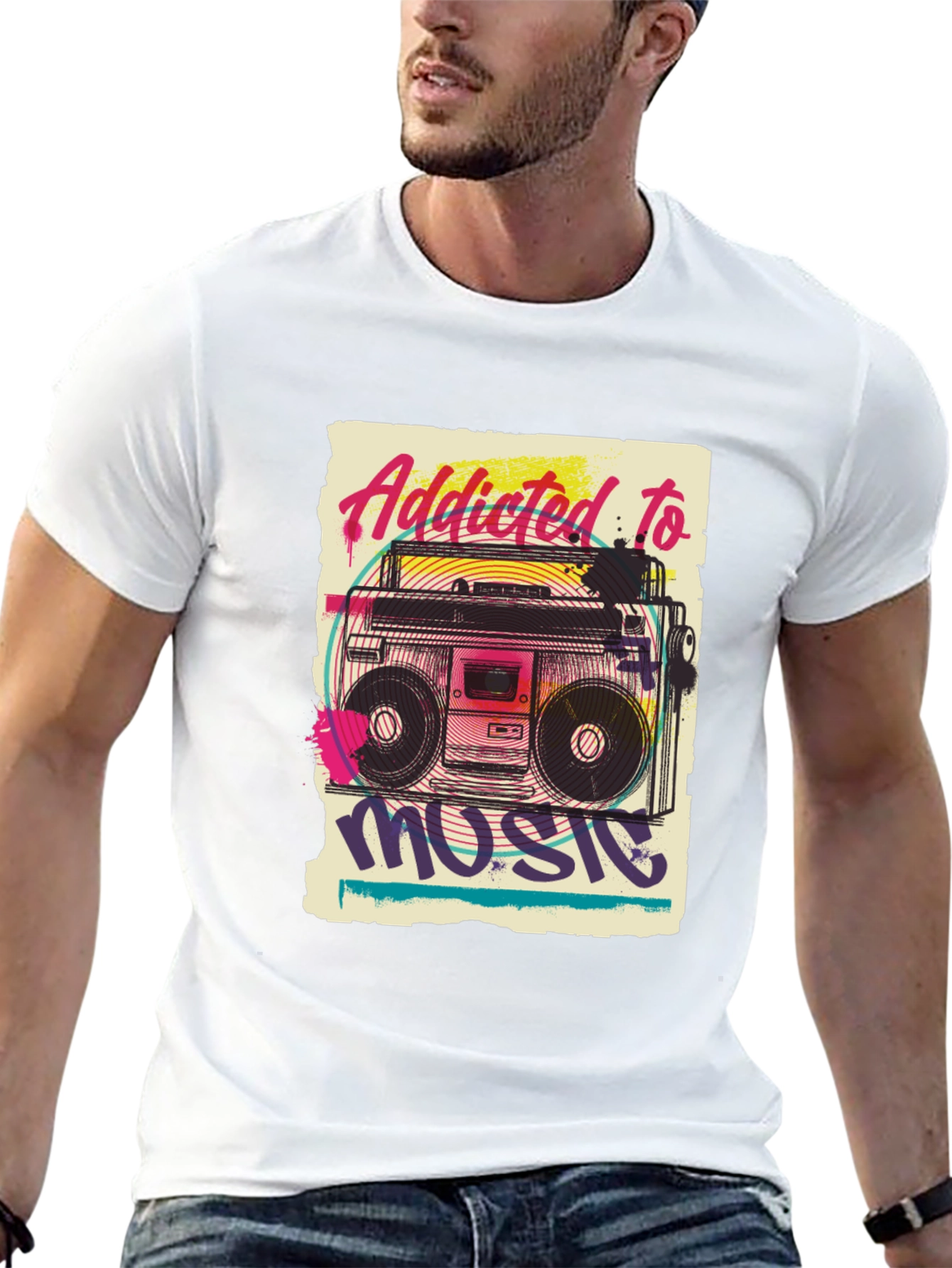 Addicted to Music Graphic Tee