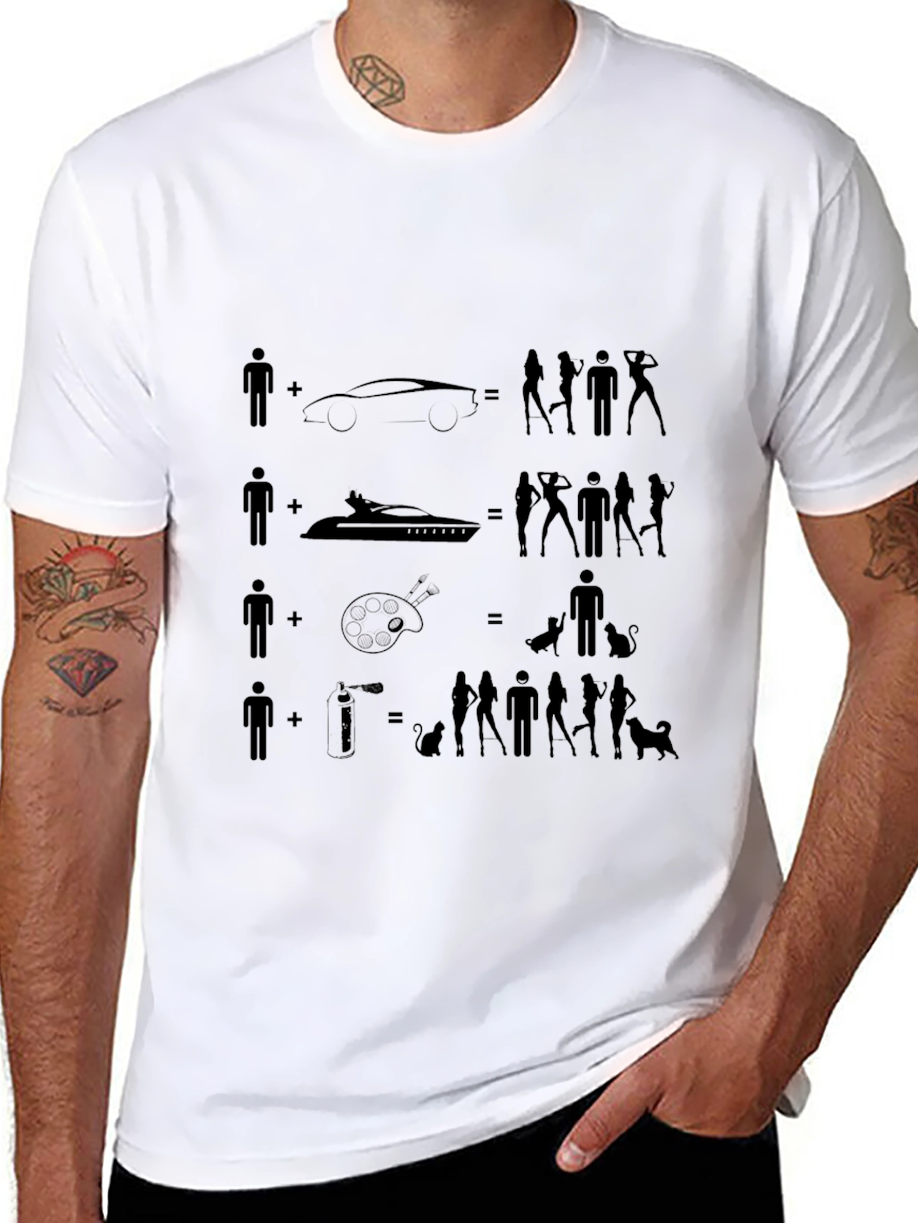Humorous Equation Graphic T-Shirt