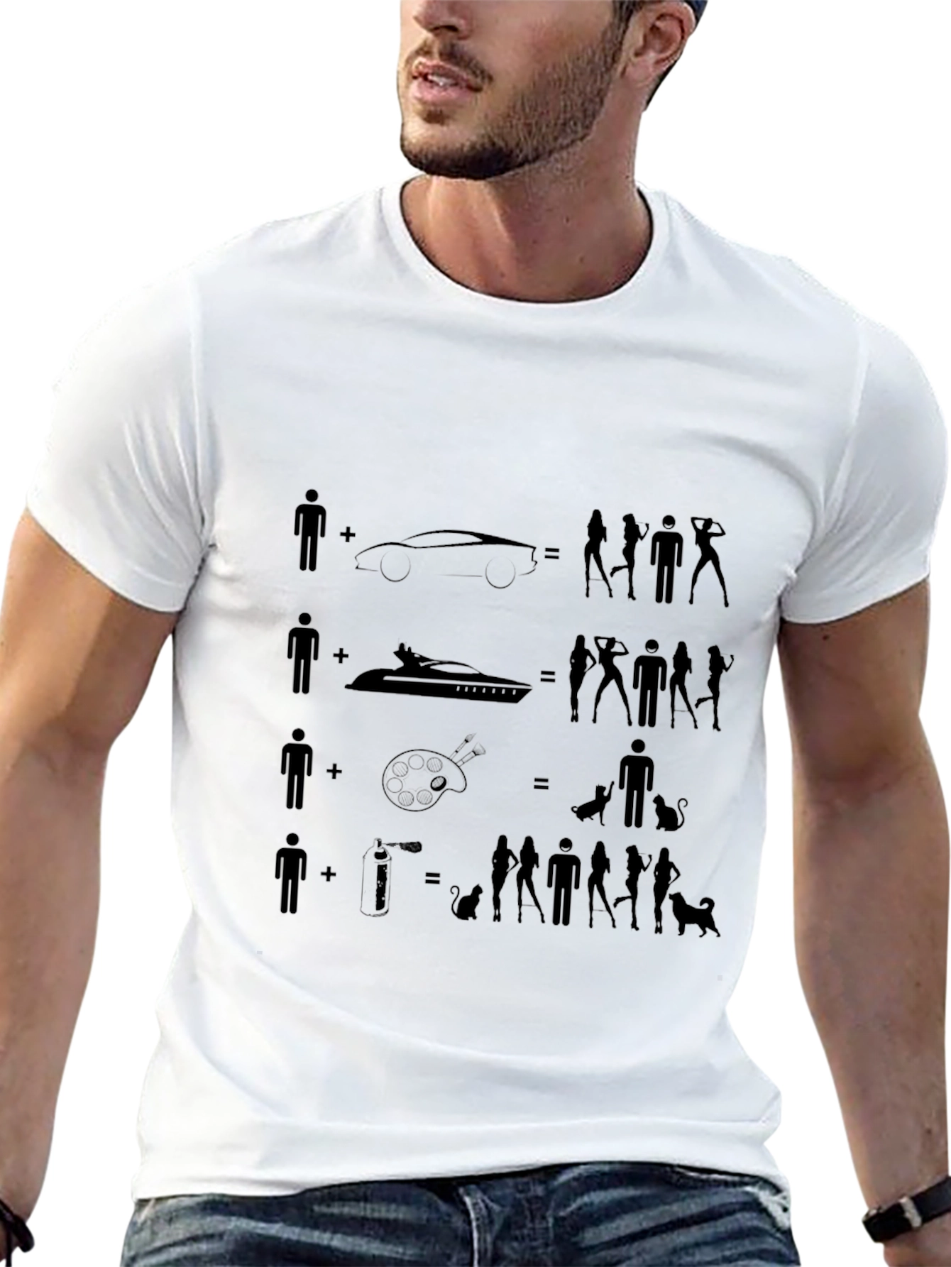 Humorous Equation Graphic T-Shirt