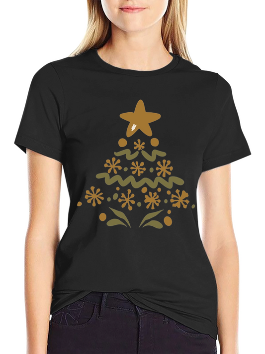 Festive Christmas Tree Graphic Tee - Holiday Style