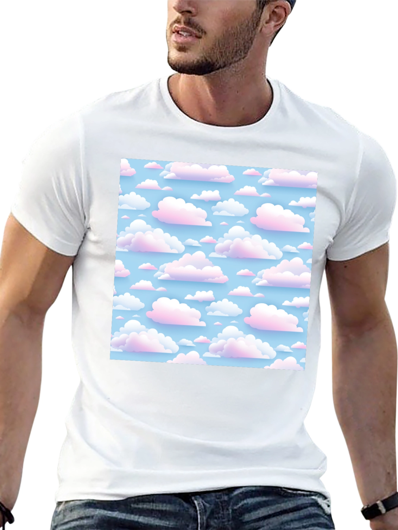Cloud Print Tee - Dreamy Comfort
