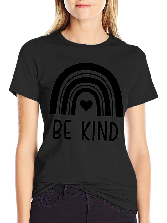 Be Kind Rainbow Graphic Tee - Black