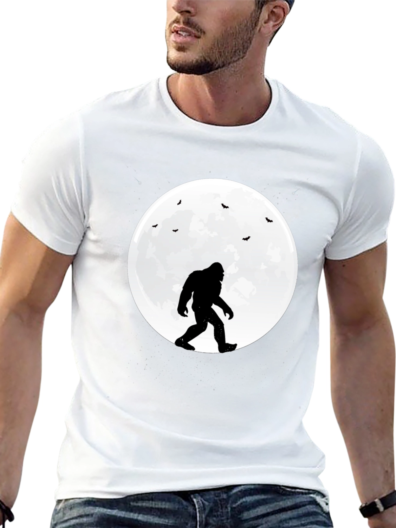 Bigfoot Moon T-Shirt - Mythical Creature Tee