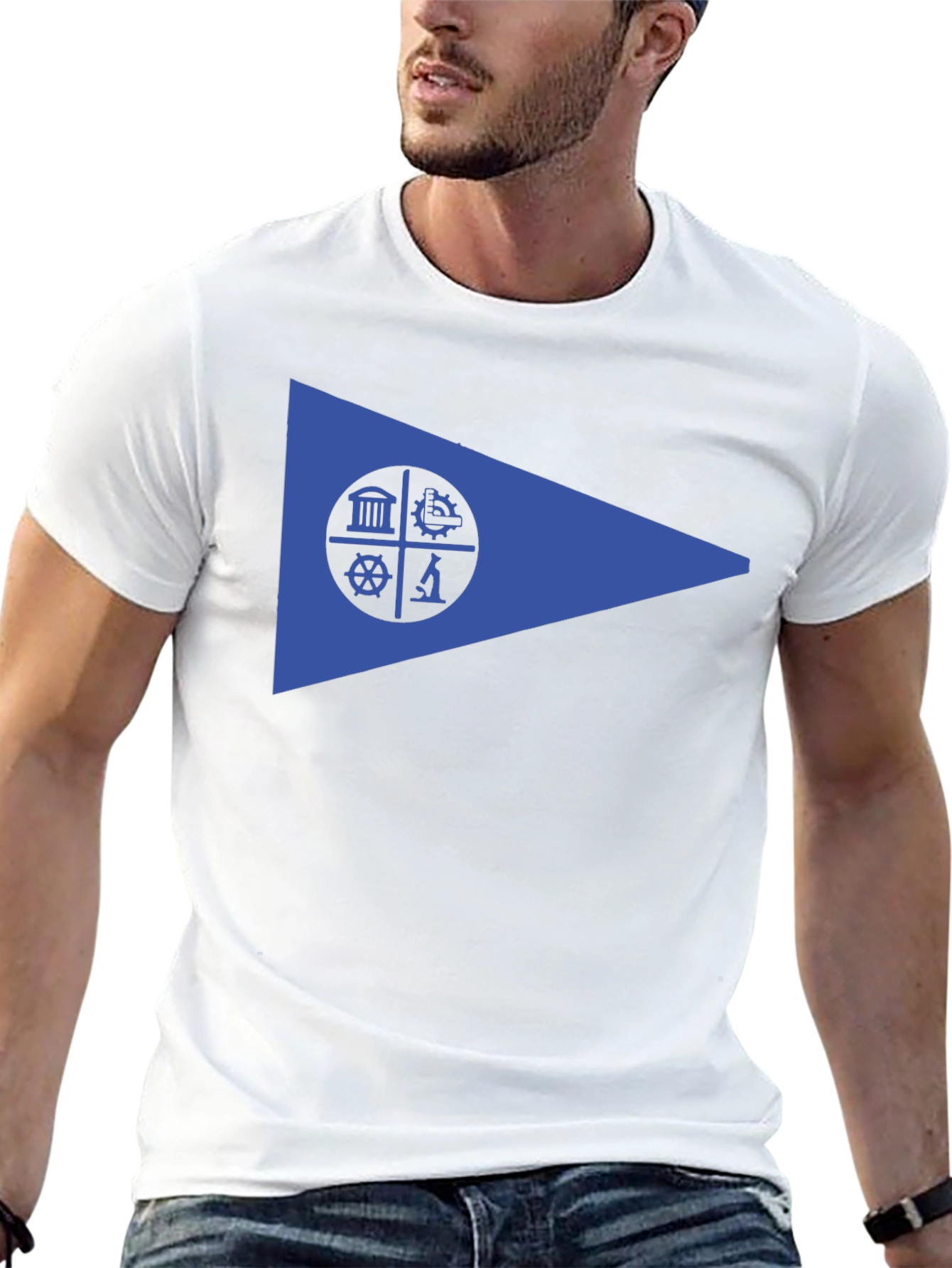 Geometric Emblem Black T-Shirt