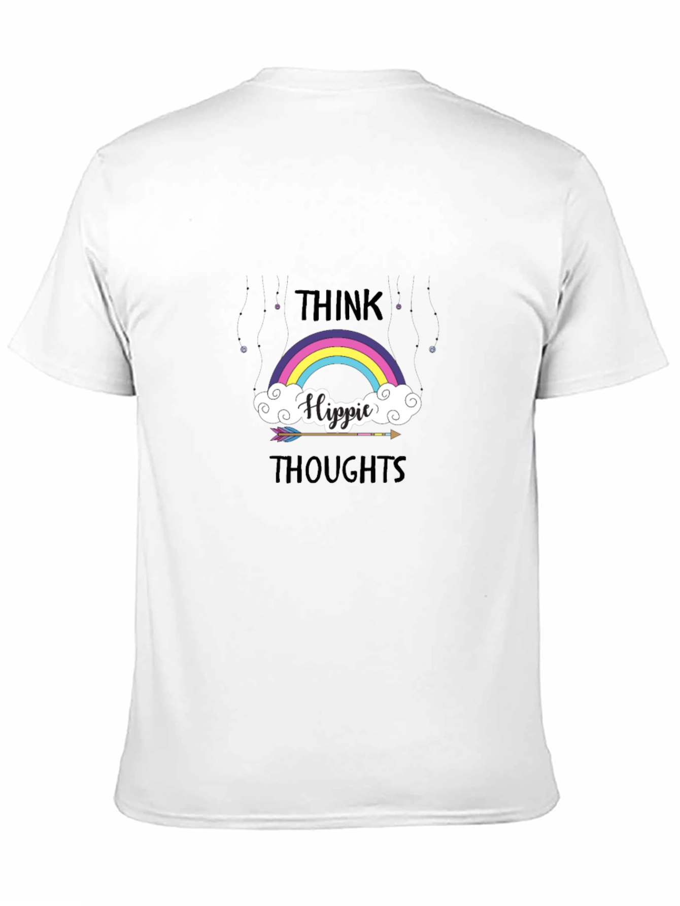 Think Hippie Thoughts Rainbow Graphic T-Shirt