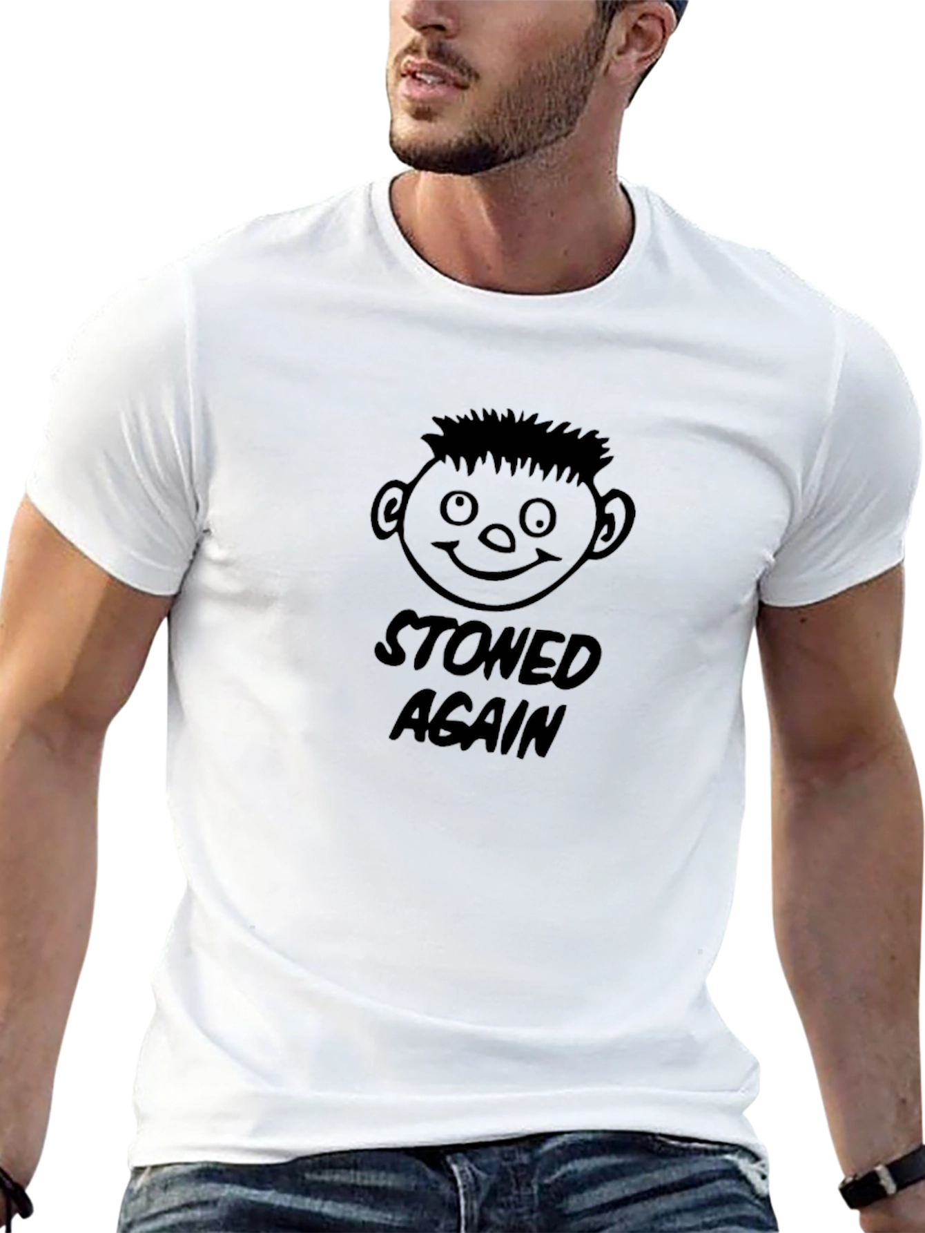 Stoned Again Graphic Tee - Unisex Black T-Shirt