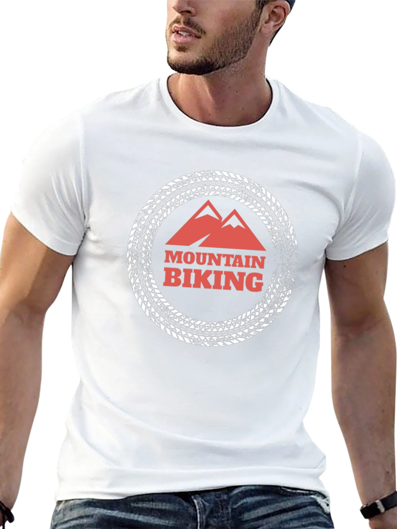 Mountain Biking Graphic Tee - Black