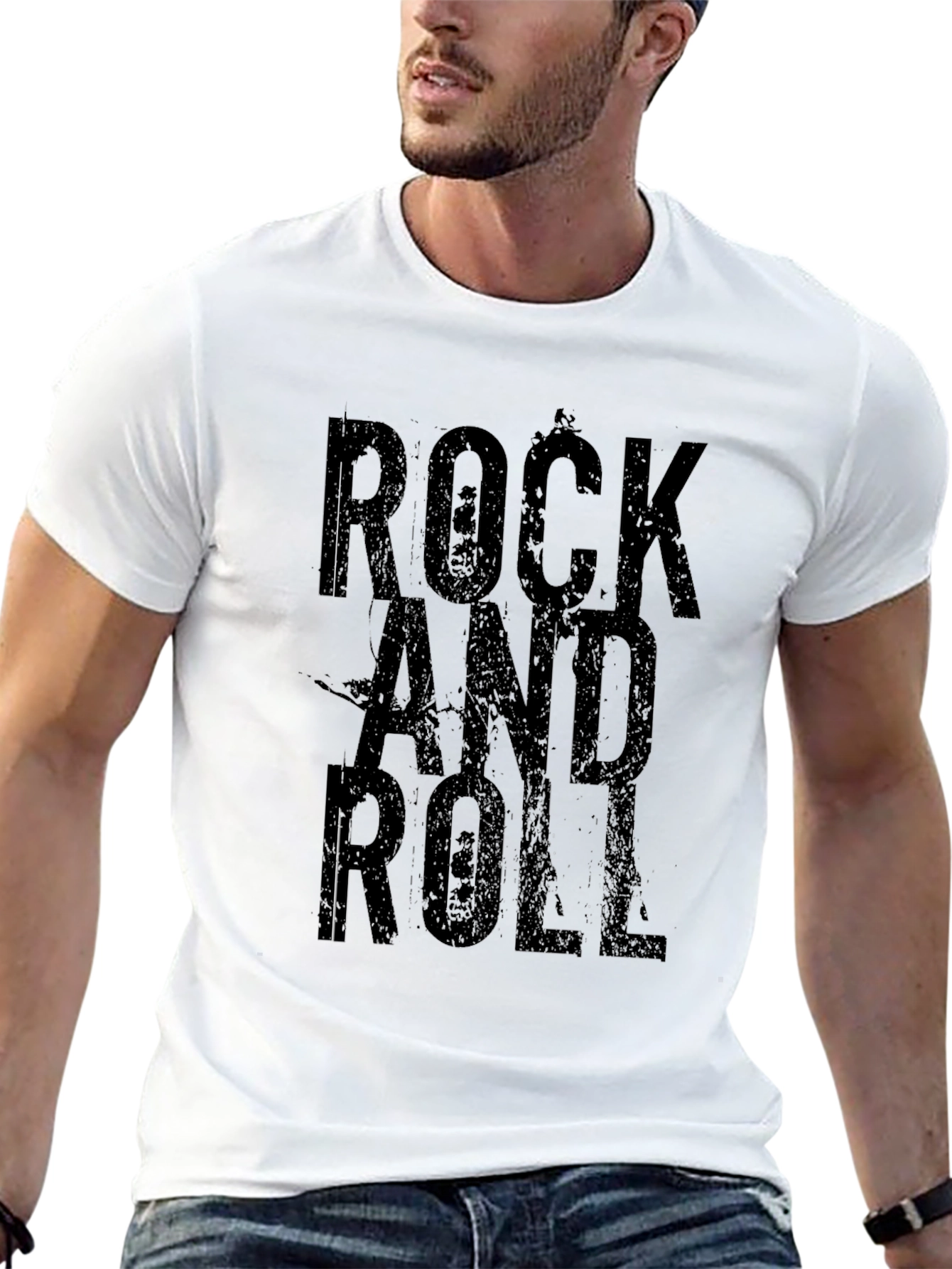 Rock and Roll Black Graphic Tee