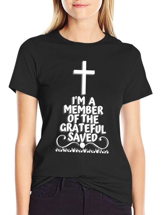 Grateful Saved Christian Graphic T-Shirt