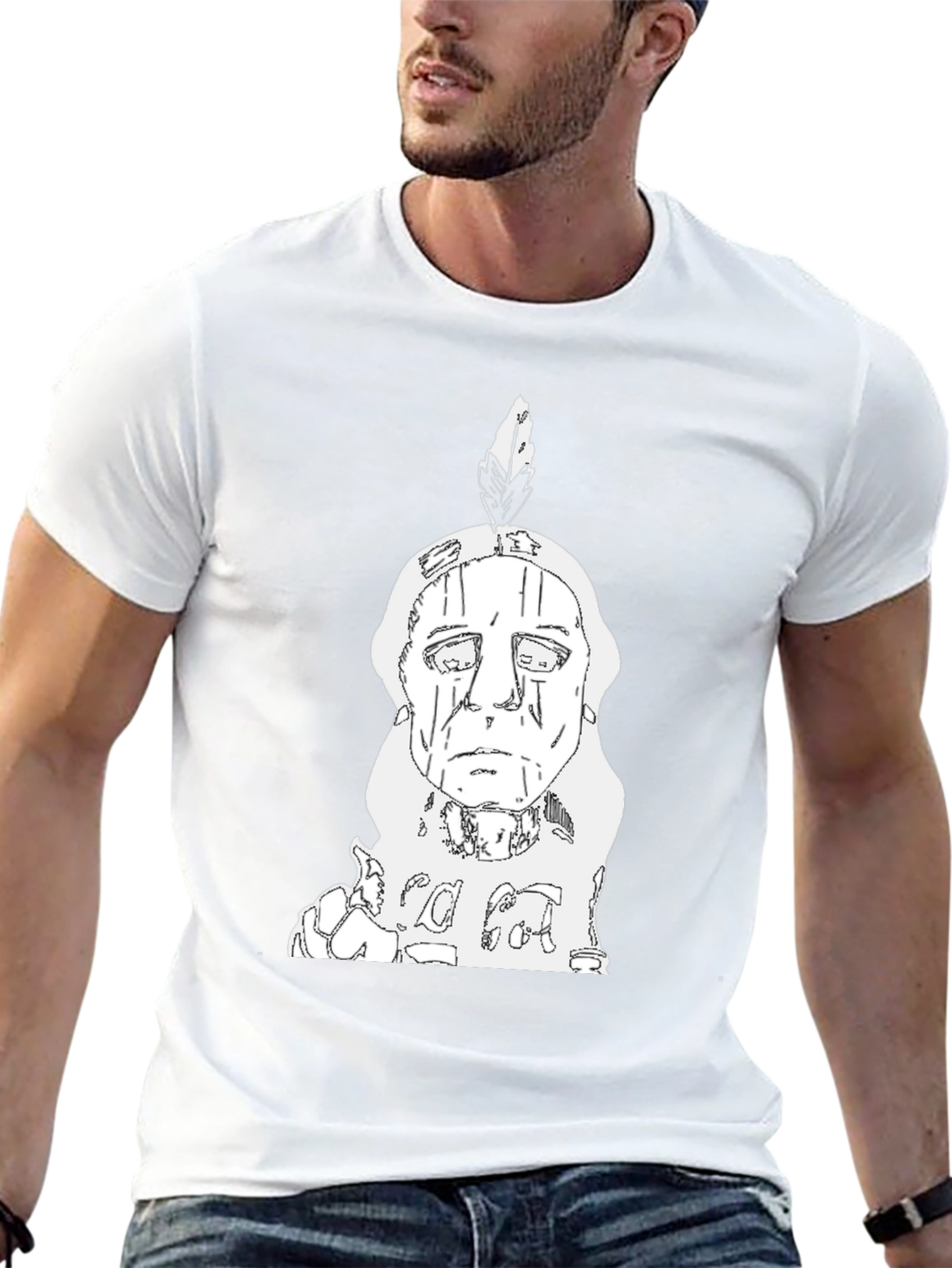 Indian Chief T-Shirt - Black Cotton Tee