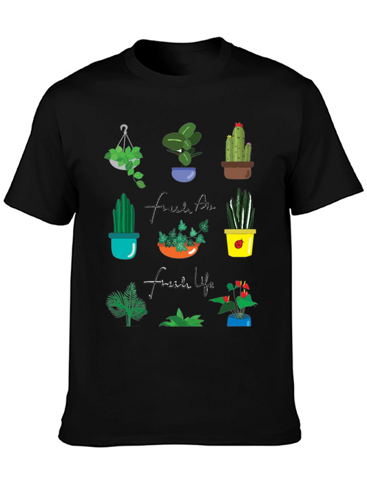 Plant Lover Tee - Fresh Air Fresh Life Graphic Shirt