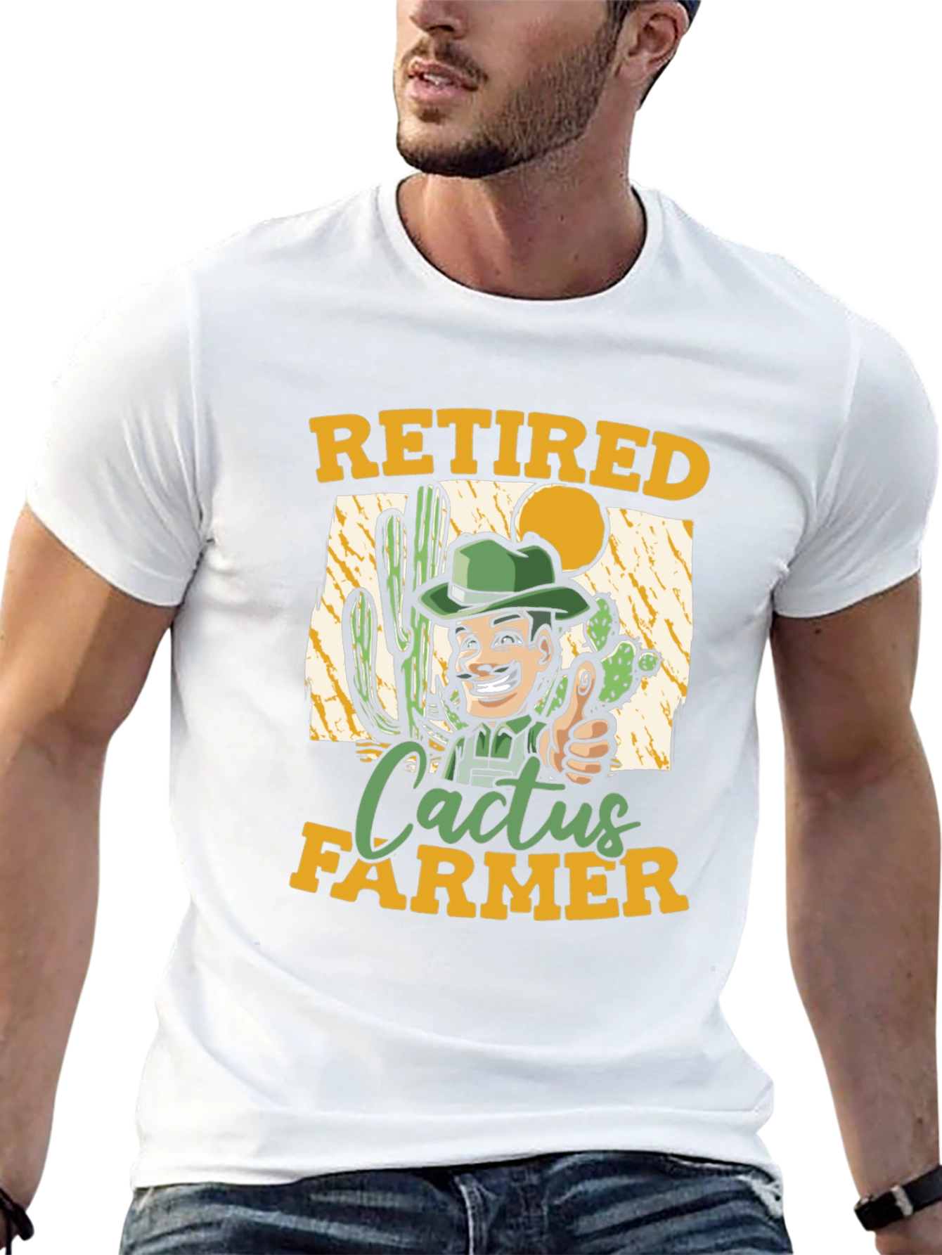 Retired Cactus Farmer Graphic T-Shirt