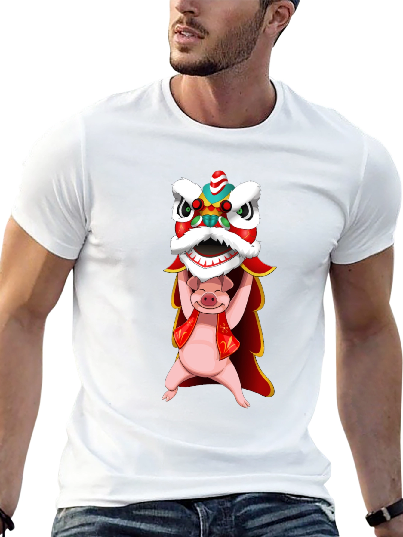 Pig Chinese Lion Dance T-Shirt