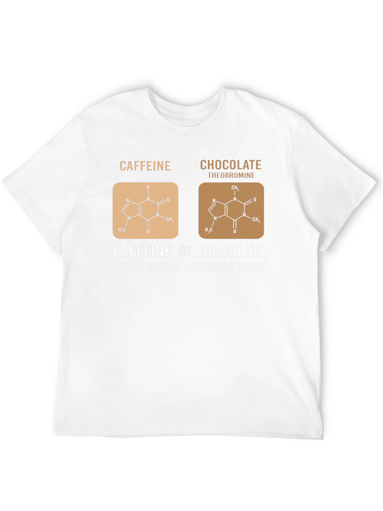 Caffeine & Chocolate Molecule Graphic T-Shirt