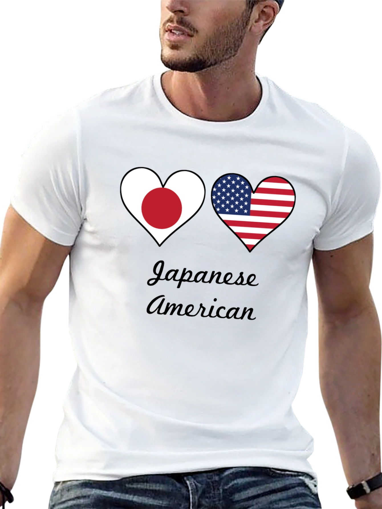 Japanese American Heart Flag T-Shirt