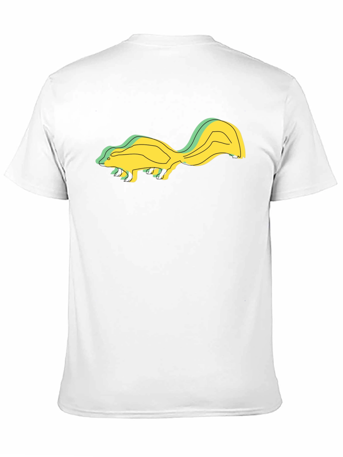 Skunk Graphic Tee - Unique Design Black Cotton Blend