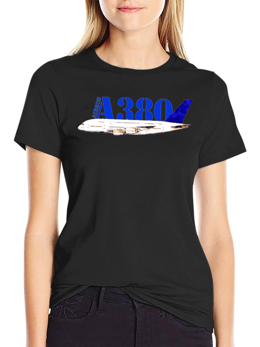 Airbus A380 Black T-Shirt