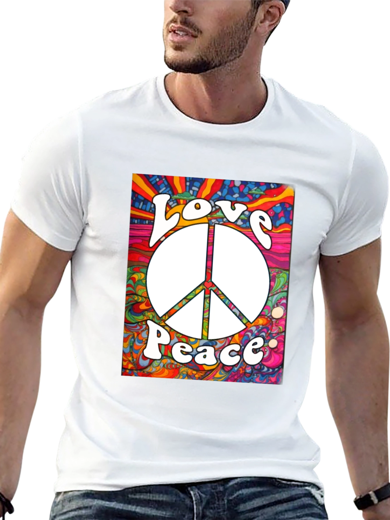 Love & Peace Graphic Tee - Retro Style