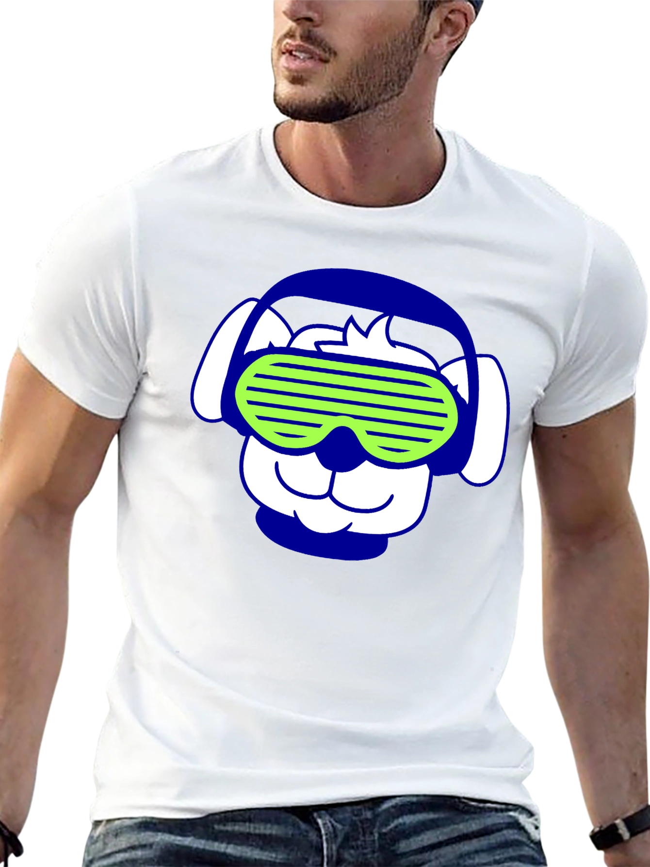 Funky Dog Tee: Cool Pup with Shades