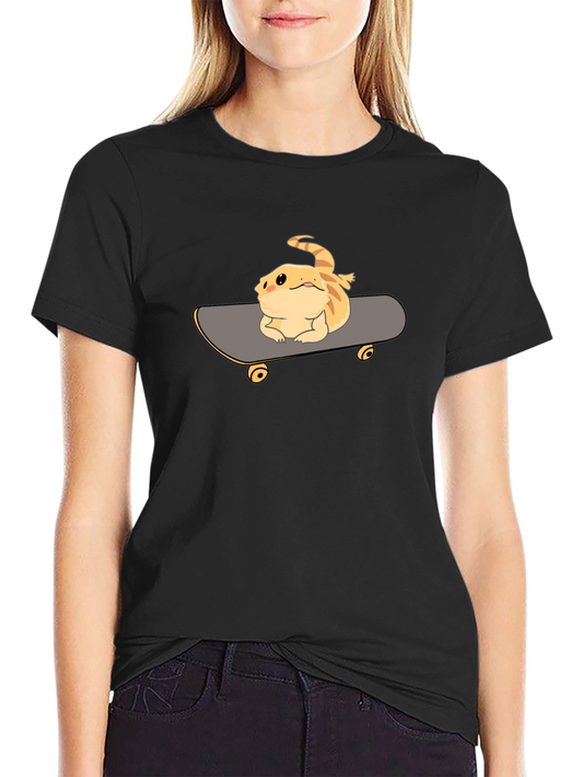 Bearded Dragon Skateboard T-Shirt - Cool Reptile Tee