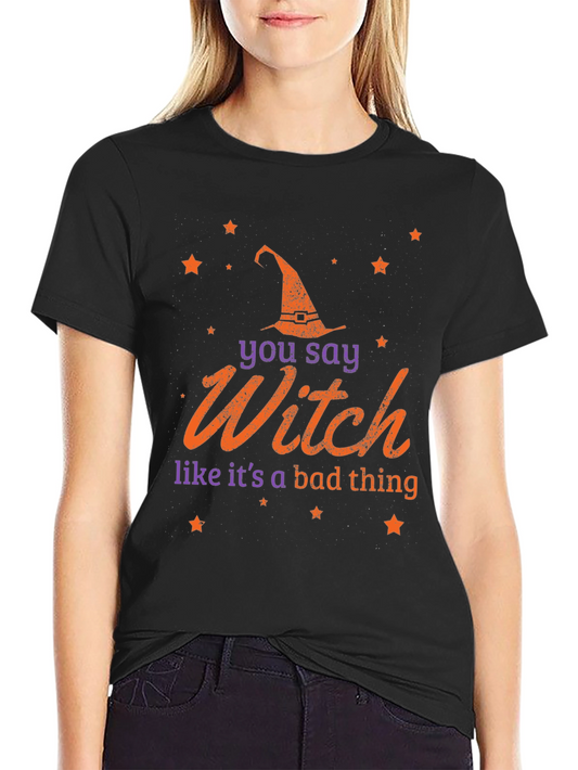 Witch Graphic Tee - Halloween Shirt