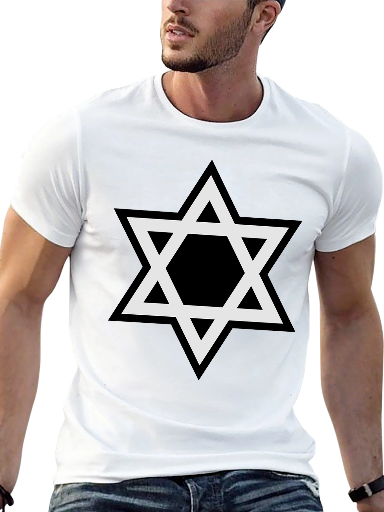 Star of David Graphic Tee - Classic Black T-Shirt