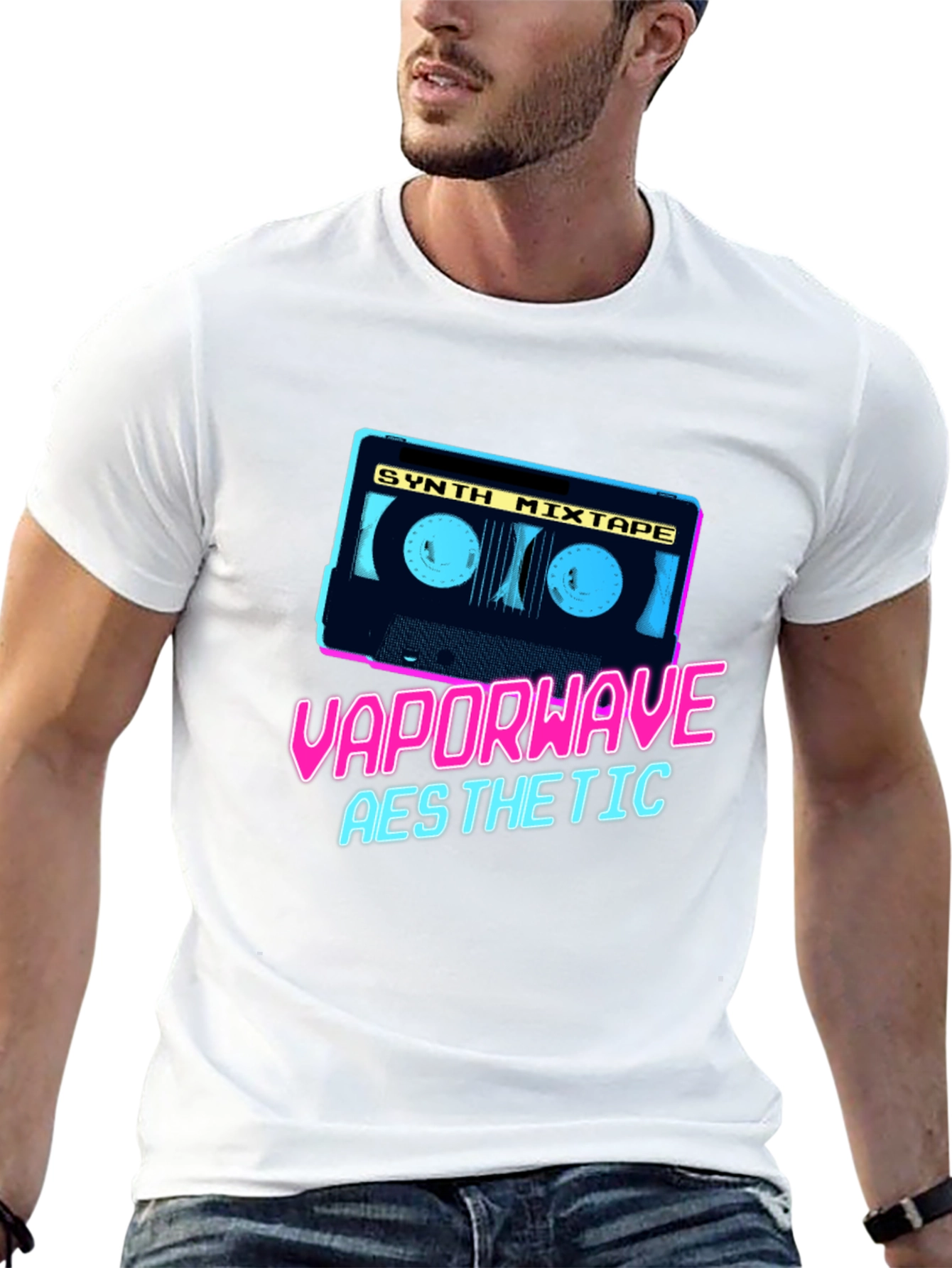 Vaporwave Aesthetic Synth Mixtape Graphic Tee