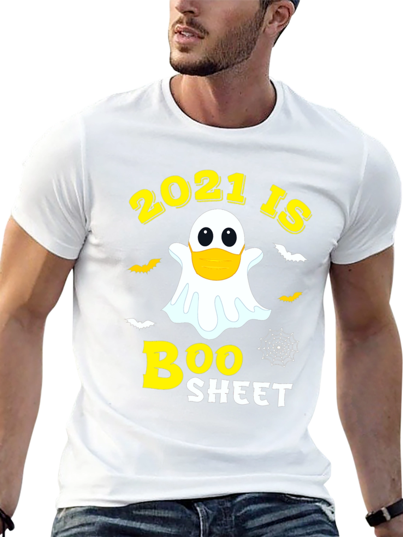 2021 Is Boo Sheet Funny Halloween Ghost T-Shirt