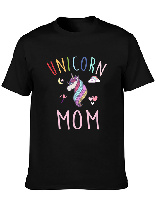 Unicorn Mom T-Shirt - Rainbow Design