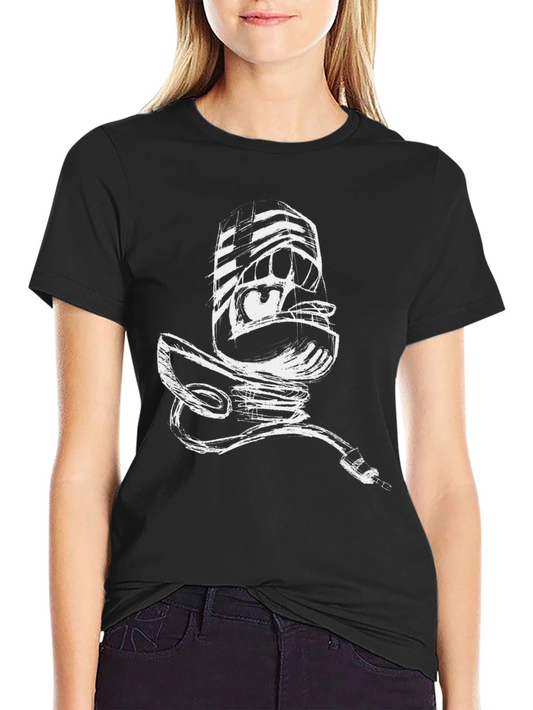 Sketchy Microphone Black Tee