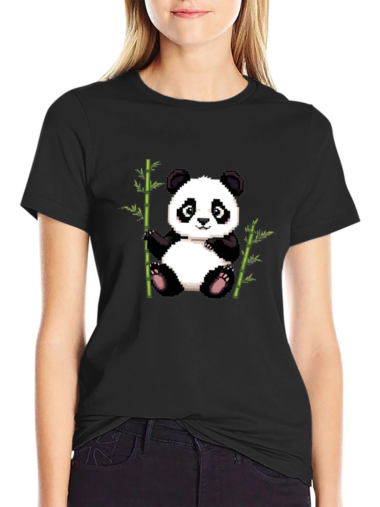 Pixel Panda T-Shirt - Cute Panda Bamboo Design