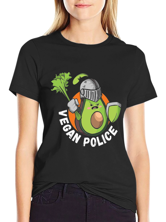 Vegan Police Avocado Knight T-Shirt