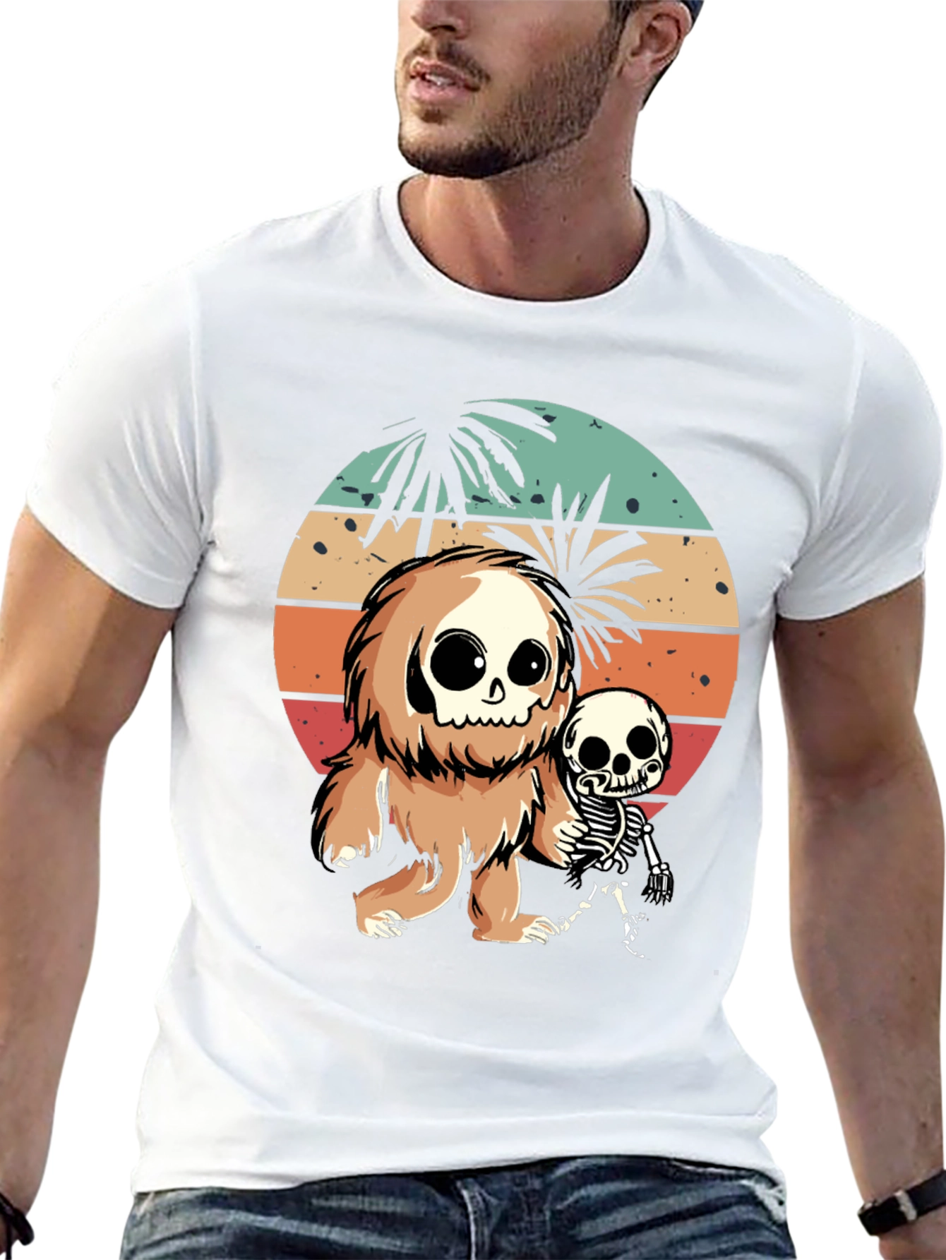 Bigfoot & Skeleton Tee: Beach Vibes