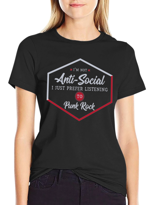 Anti-Social Punk Rock Music Fan T-Shirt