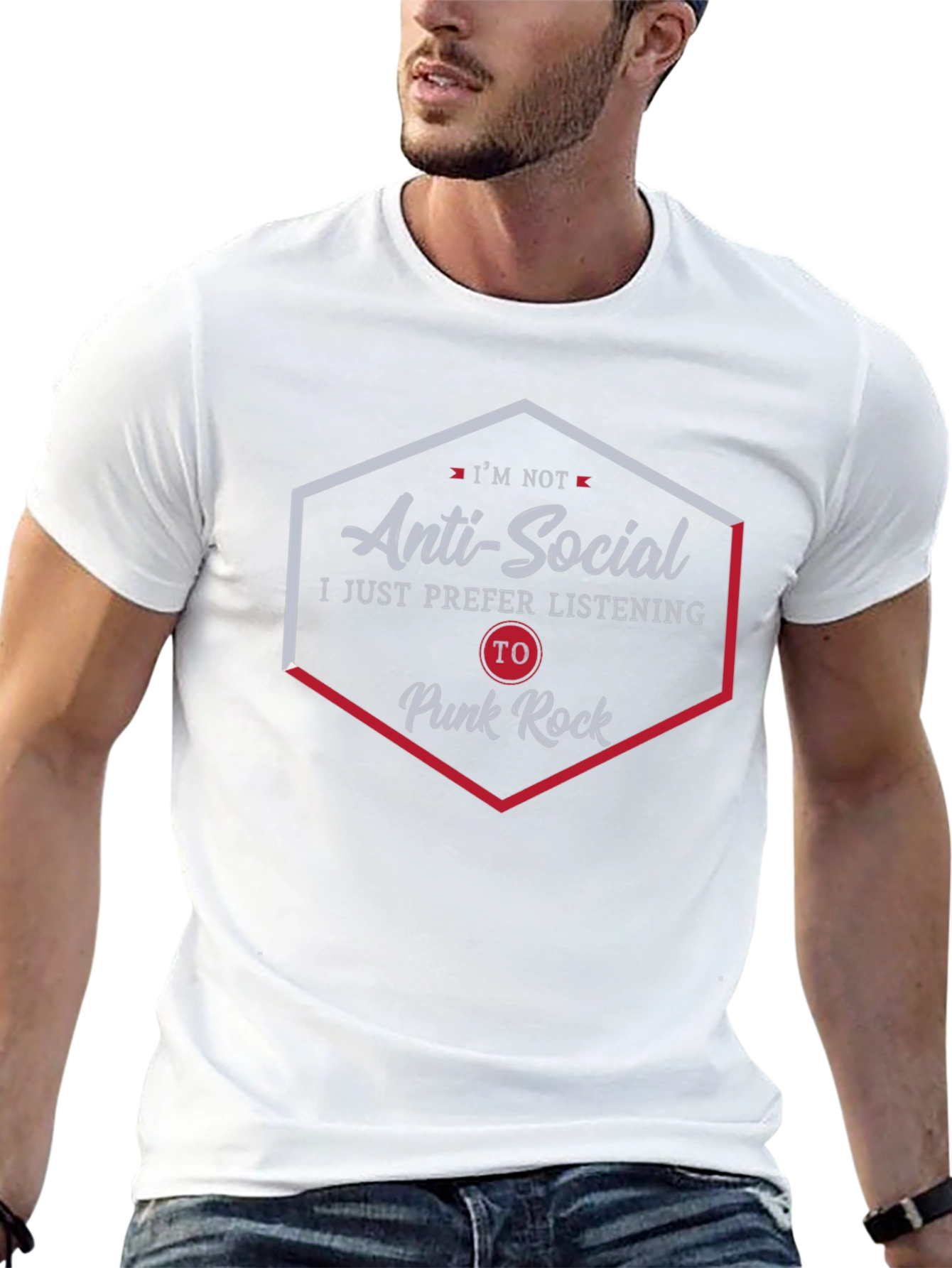 Anti-Social Punk Rock Music Fan T-Shirt