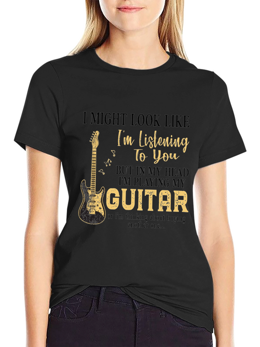 Guitar Lovers Tee: Im Playing My Guitar T-Shirt