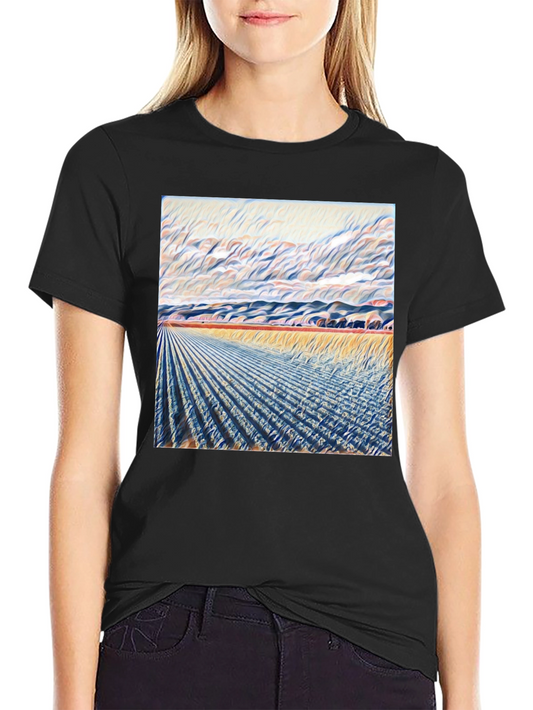 Abstract Field Art T-Shirt - Stylish Graphic Tee
