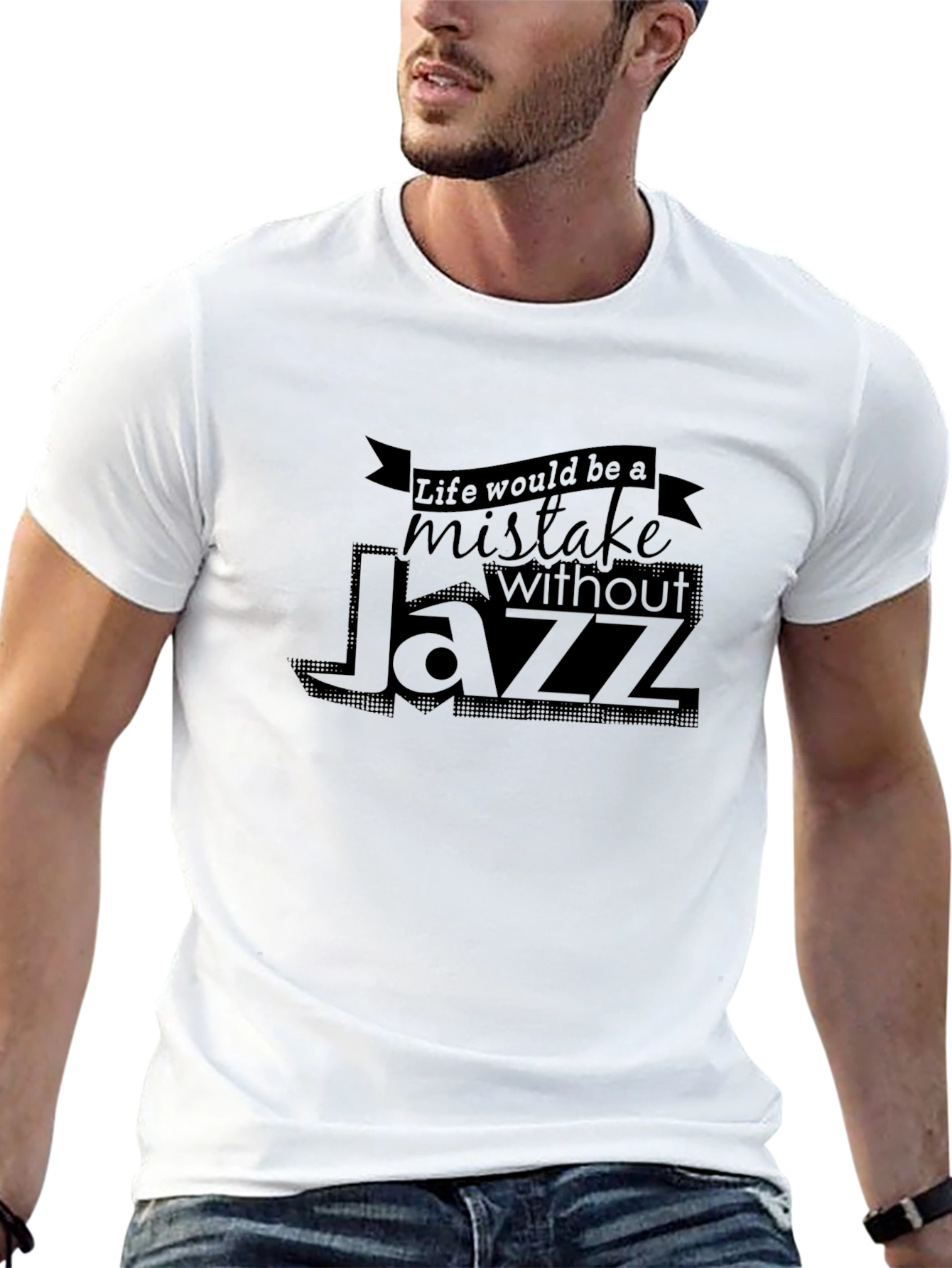 Life Without Jazz Black Graphic Tee