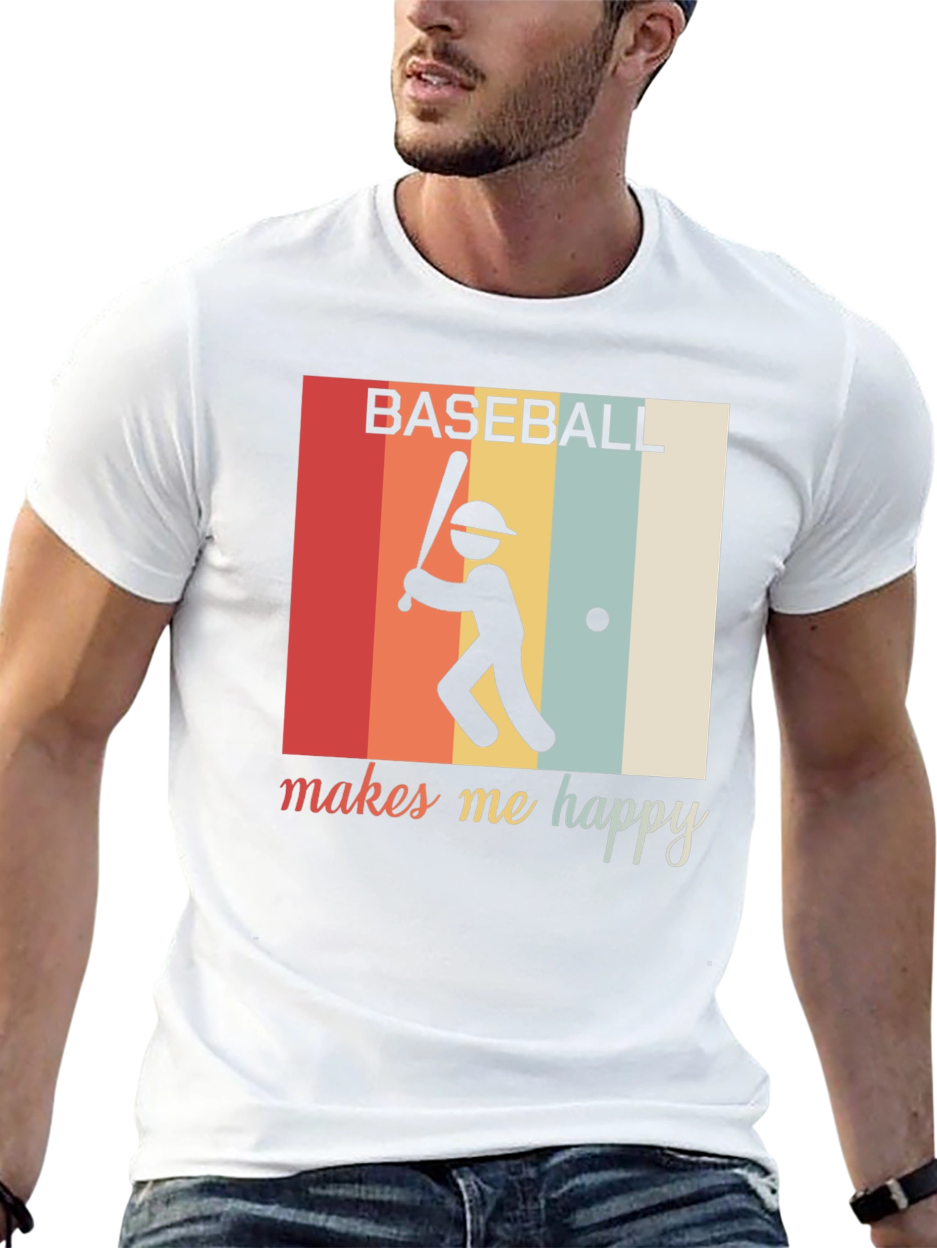 Baseball Makes Me Happy T-Shirt