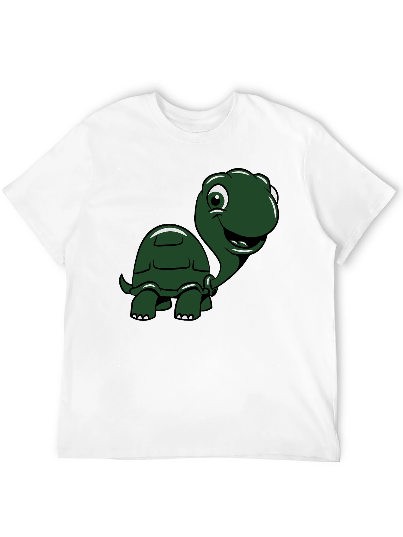 Cartoon Turtle Graphic T-Shirt - Black