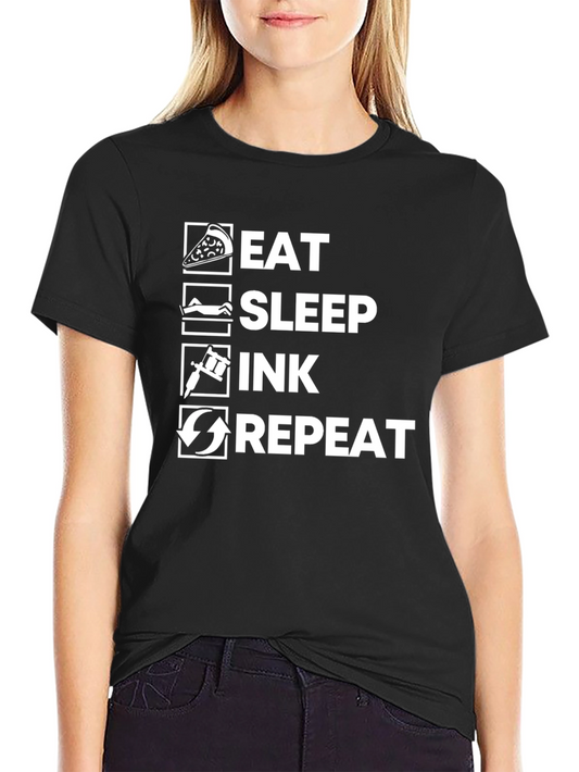 Eat Sleep Ink Repeat Tattoo Lover T-Shirt