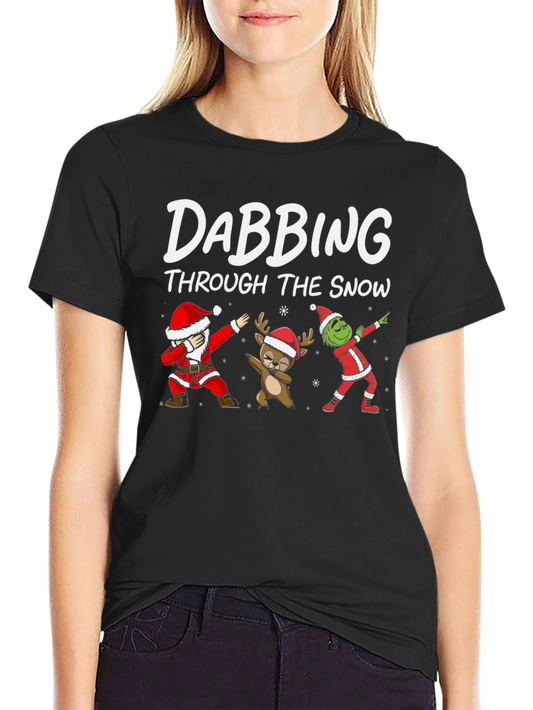 Dabbing Through the Snow Christmas T-Shirt