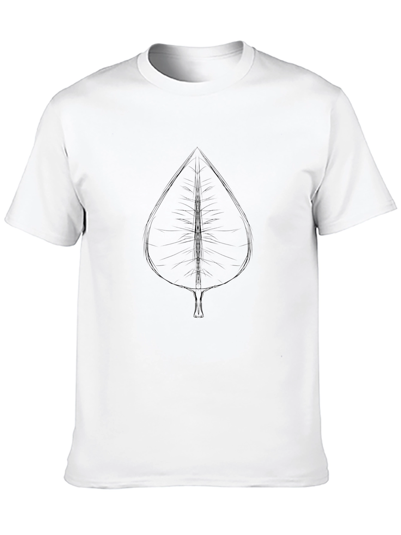 Mens Black Spade Leaf Graphic Tee